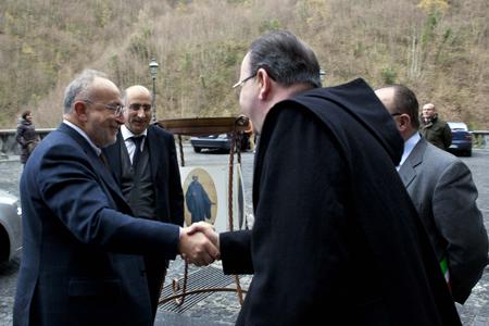 VISITA DEL PRESIDENTE DELLA CORTE COSTITUZIONALE, DE SIERVO  ALL'ABBAZIA